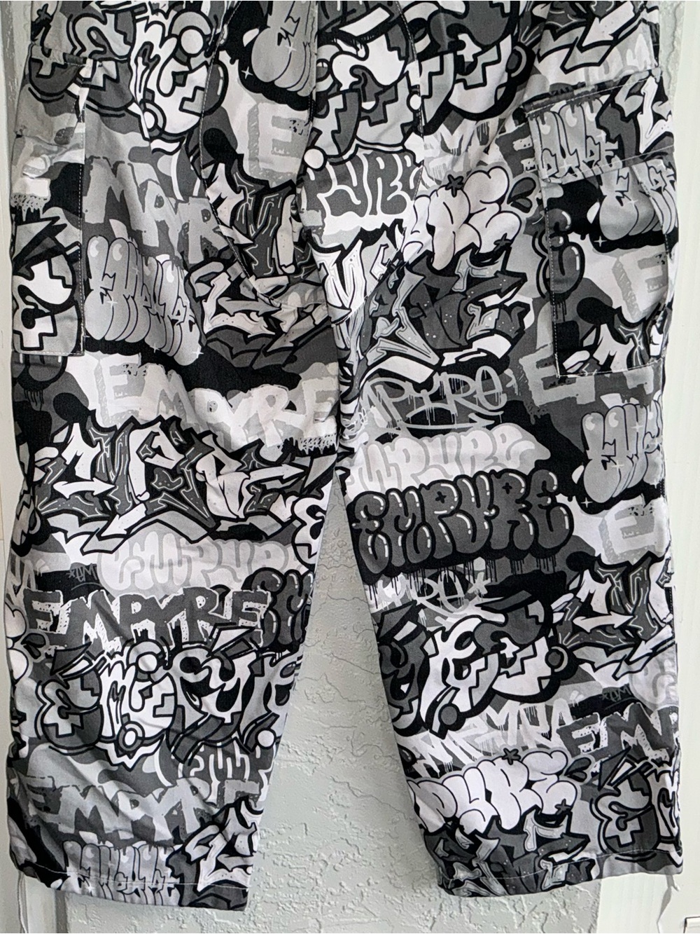 Empyre Black & Gray Graffiti Print Cargo Pants - Picture 8 of 10